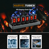 Original Version Nixie Tube Clock WIFI SNTP DIY Desktop IPS RGB Led Glow Digitron Clock with 6 Alarm and Snooze,HD Audio Speaker