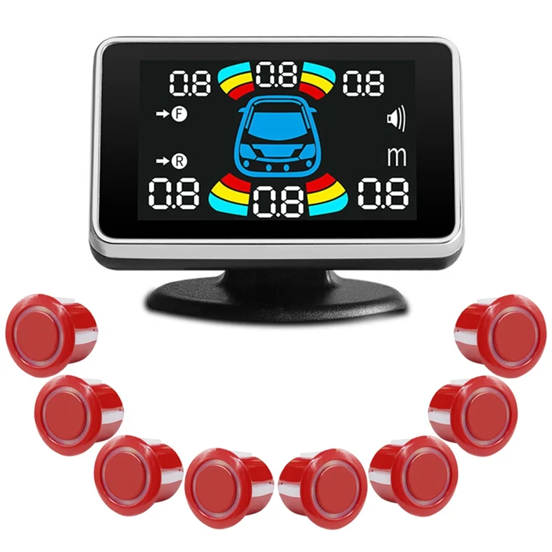 PDC Parking Sensors 8 Parktronic Automobile Reversing Backup Radar Electronics Rear   Detector Backing Assistance Kit Buzzer..