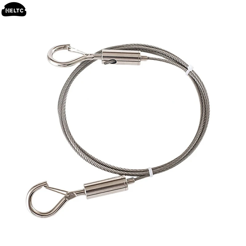 Stainless Steel Adjustable Automatic Wire Rope Spring Hook Clothesline Hanging Solution System Suspension Code Steel Cable