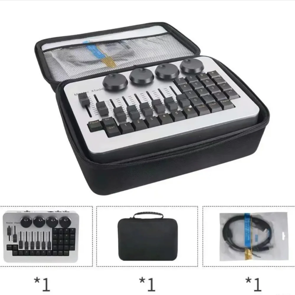 For MA2 on PC Mini Command Wing Disco Light Console DMX512 Control Table Stage DJ Equipment Dimmer With Bag Suitcase