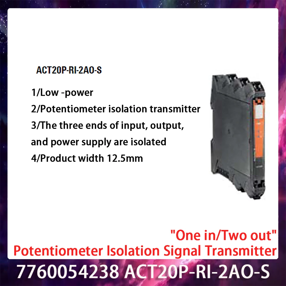 7760054238   ACT20P-RI-2AO-S ใหม่ "One in/Two out" Potentiometer การแยกสัญญาณเครื่องส่งสัญญาณ