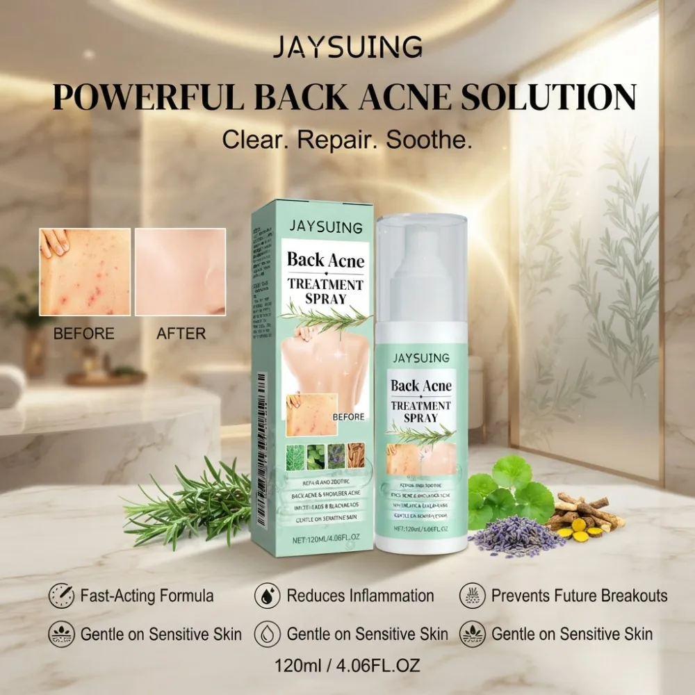 120ml Herbal Back Shoulder Soothing Spray Refreshing Mist Smooth Bumpy Skin Sensitive Skin Friendly Daily Body Care Lotion