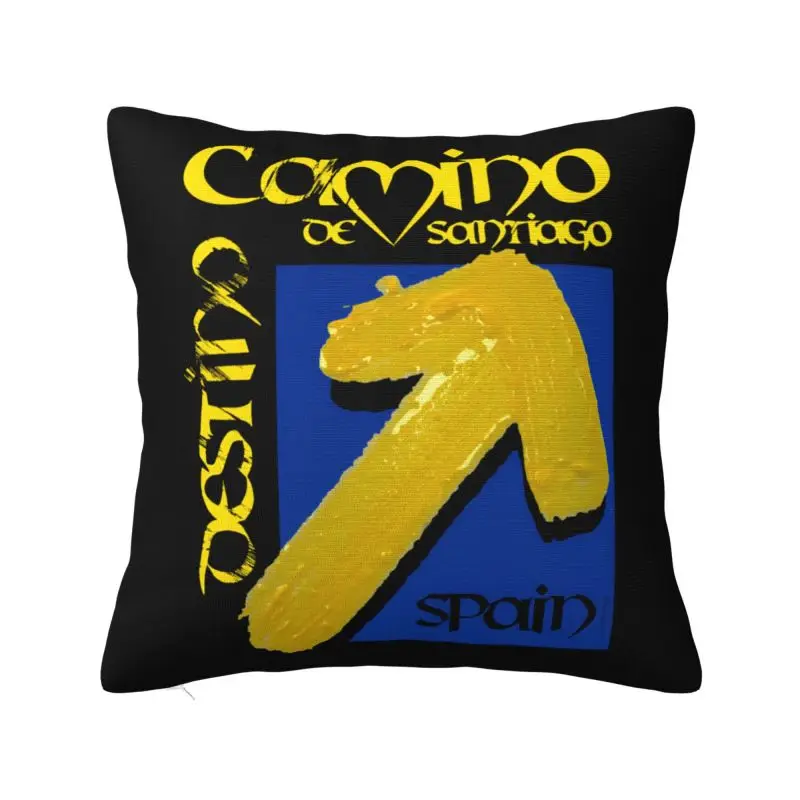 Buen Camino De Santiago Throw Pillow Case 40*40cm Decorative El Camino Cushion Cover Polyester Pillowcase Double-sided Printing