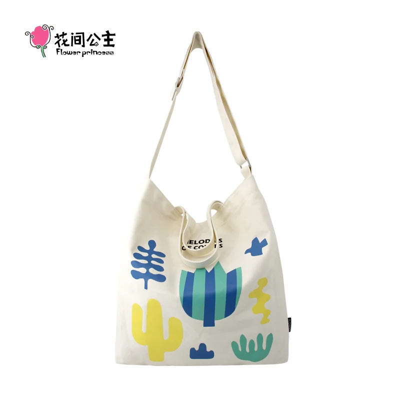 Flower Princess Color Melody Women's Bag Printing Large Casual Commuting Canvas Shoulder Crossbody Tote Female Bags for Women