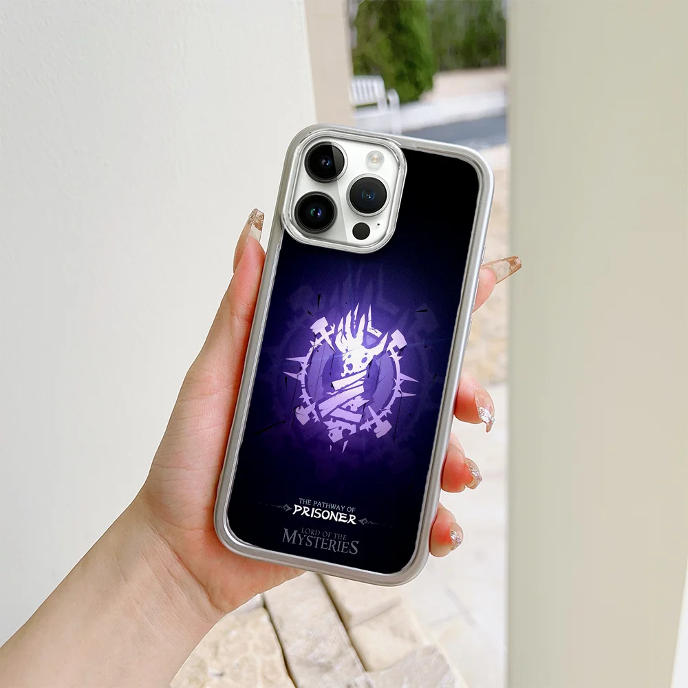 حافظة هاتف Lord Of Mysteries FUNDA لهاتف آيفون 16 15 14 13 12 11 Plus Pro Max إطار صور بلوري مطلي بالكهرباء
