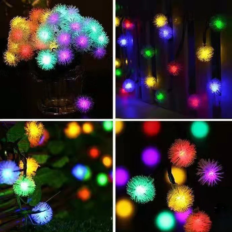 10M LED Ball Garland Lights Fairy String 220V 110V Operated Waterproof Outdoor Lamp Christmas Holiday Wedding Party Lights Decor