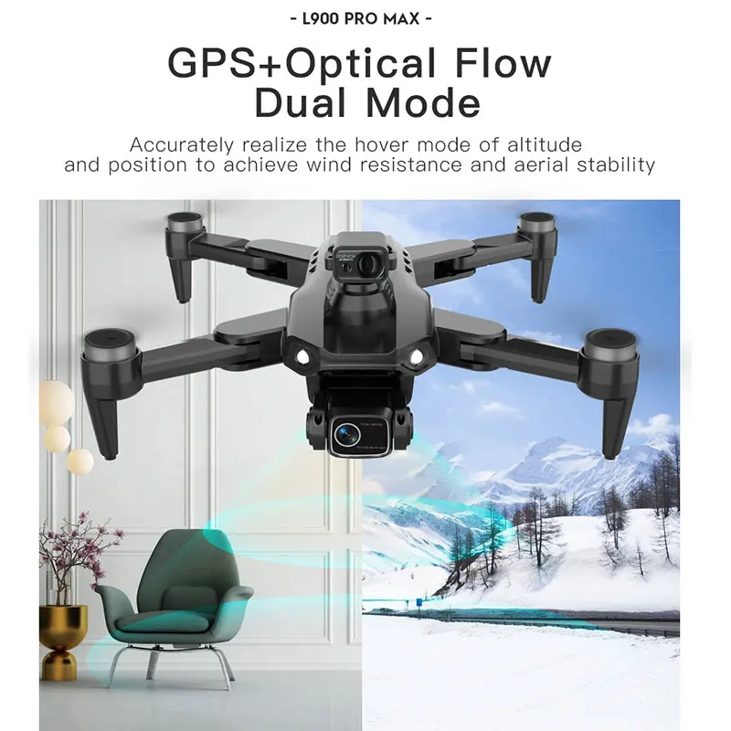 LYZRC L900 Pro MAX Drone 4K Professional HD Dual Camera GPS 5G Wifi 360° Obstacle Avoidance Brushless Foldable Quadcopter Drones