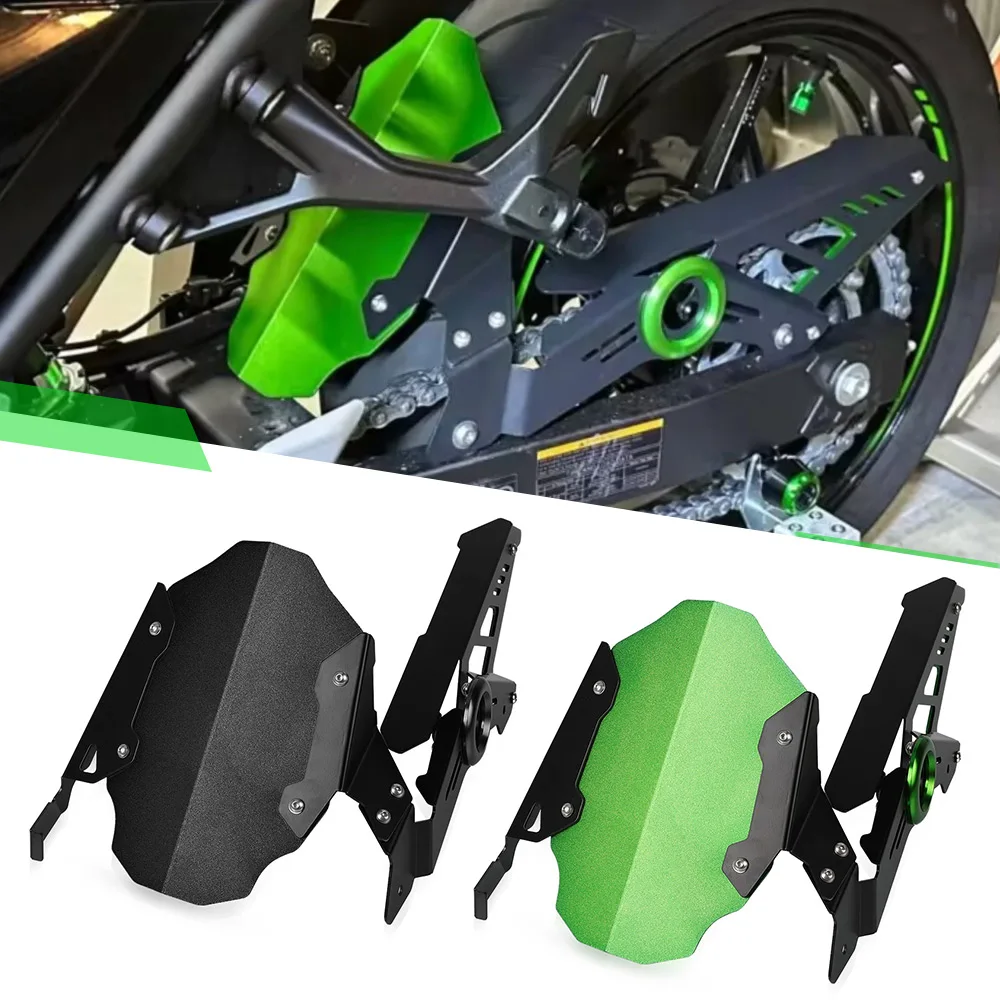 

Z 500 Ninja500 SE 2024 2025 For Kawasaki Z500 Ninja 500 Rear Fender Extender Mudguard Splash Guard Sprocket Chain Guard Cover