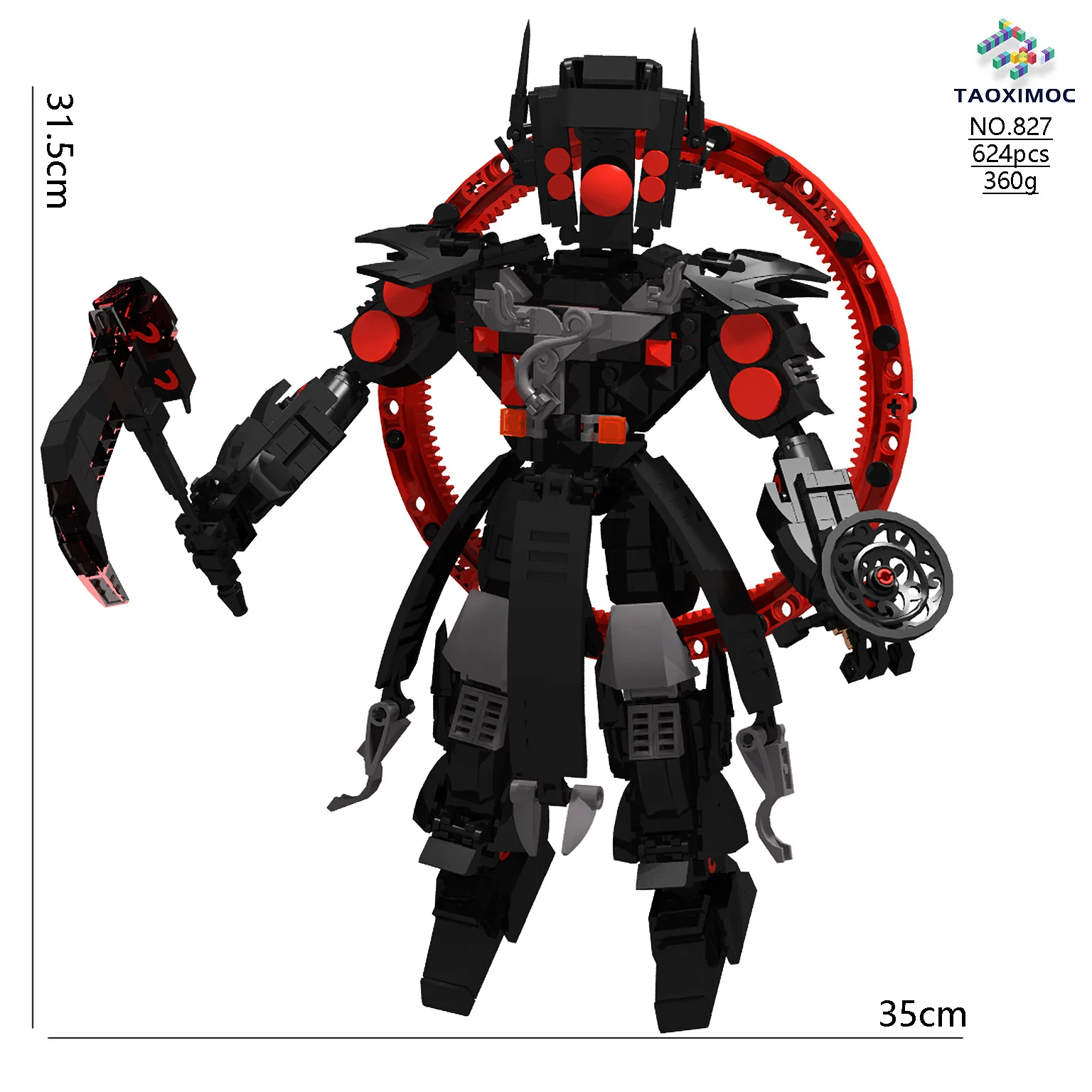 Oscurità Skibidi Toilette Titan foice Speakerman esecutore Horror Bosses Camara Building Block Anime Halloween Doll Figurine Decor