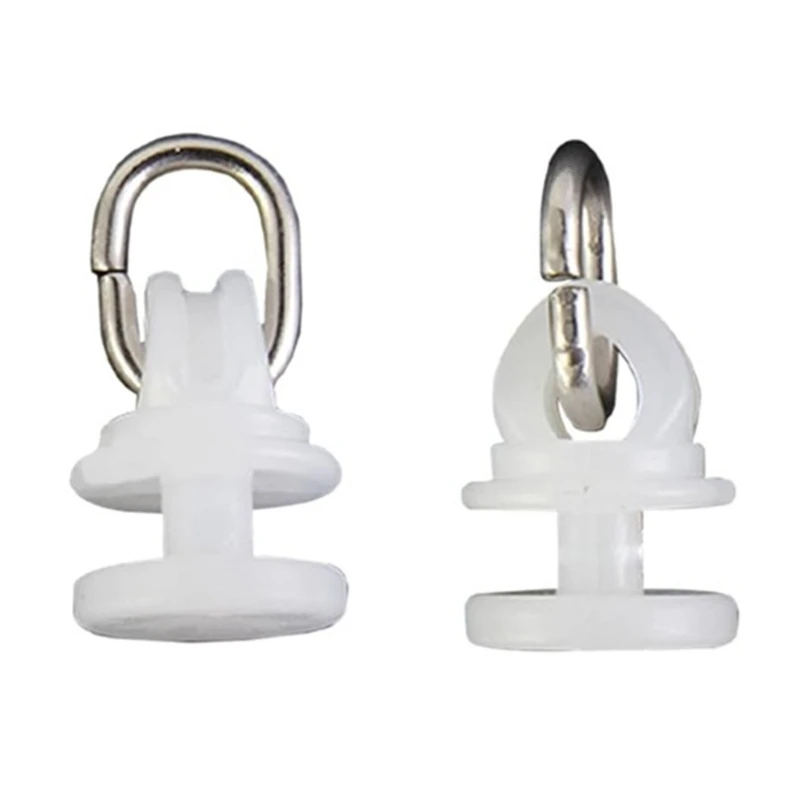 100Pcs White Plastic Curtain Track Gliders Hooks for Smooth Sliding Rollers Curtain Track Runner for Home and Office