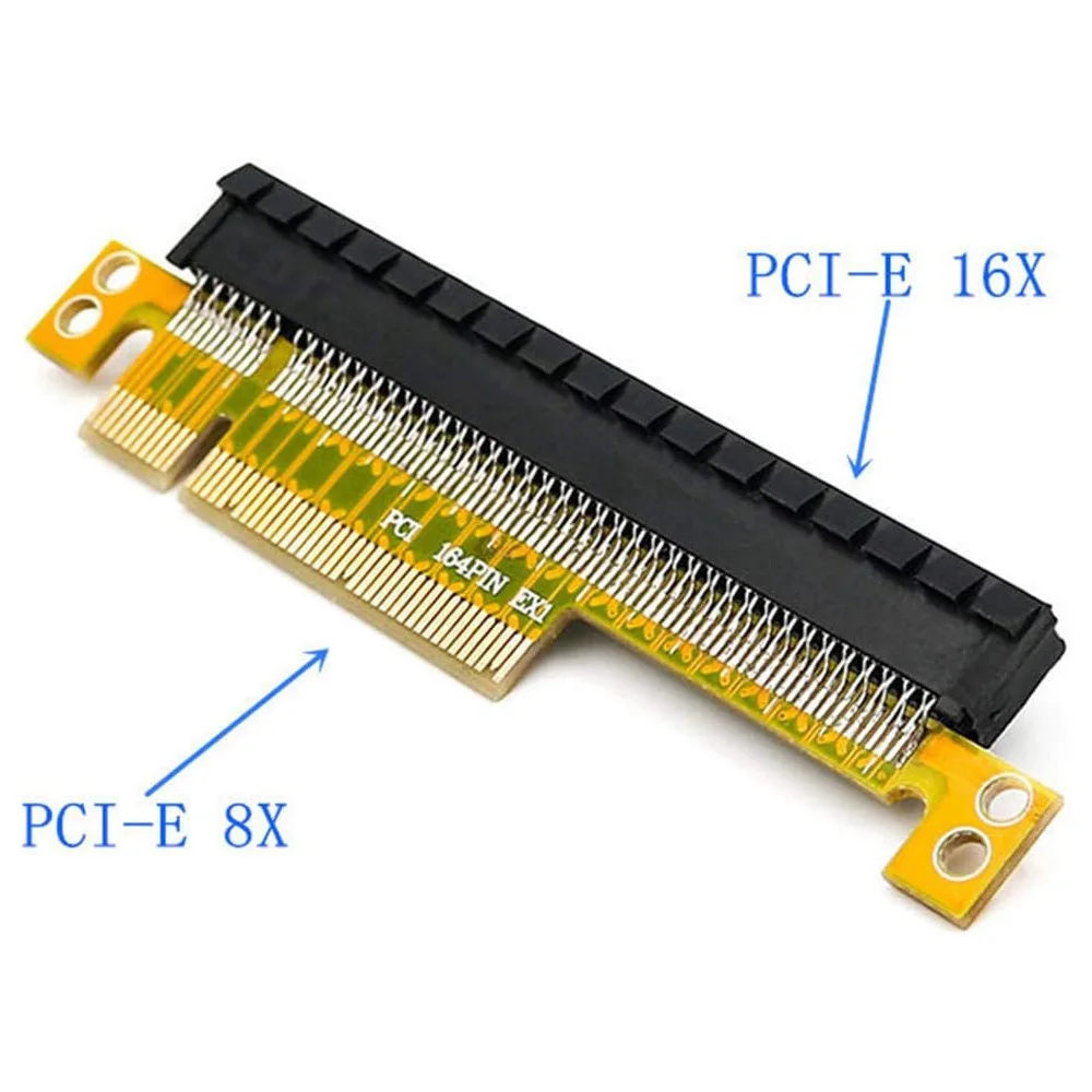 

JoniSerl PCI-E Express 8X to 16x Extender Converter Riser Card Adapter Male to Female Extension