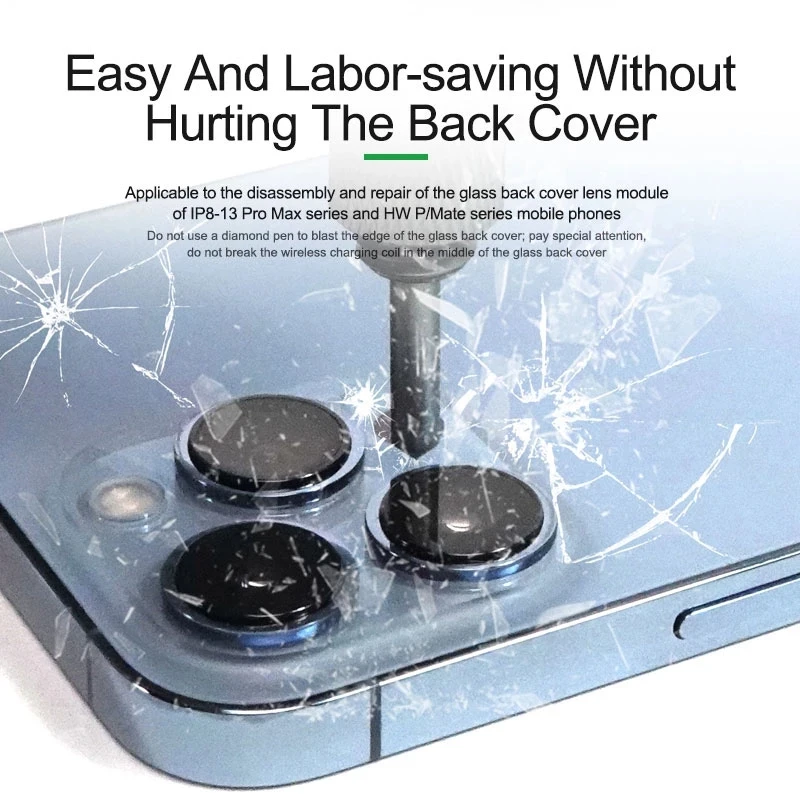 Relife RL-066A diamante caneta fixo-ponto de quebra de vidro força ajustável quebrar sob pressão para iphone 8-13 pro max