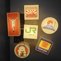 Magnetic Fridge Stickers Japanese Store Light Signs Luminous Light Box Lucky Cat Creative Refrigerator Sticker Magnets Decor NEW