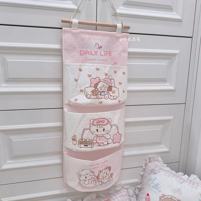 New Kawaii Anime Mikko Storage Hanging Bag Wardrobe Dormitory Hanging Learning Miscellaneous Hanging Waterproof Storage Bag Gift