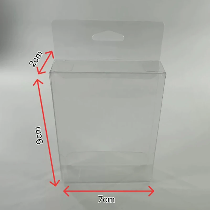 Blister PVC Plastic Packaging Boxes for Small Accessories Mobile Phone Case Cover Cosmetic Gift Box With Hook Transparent Box
