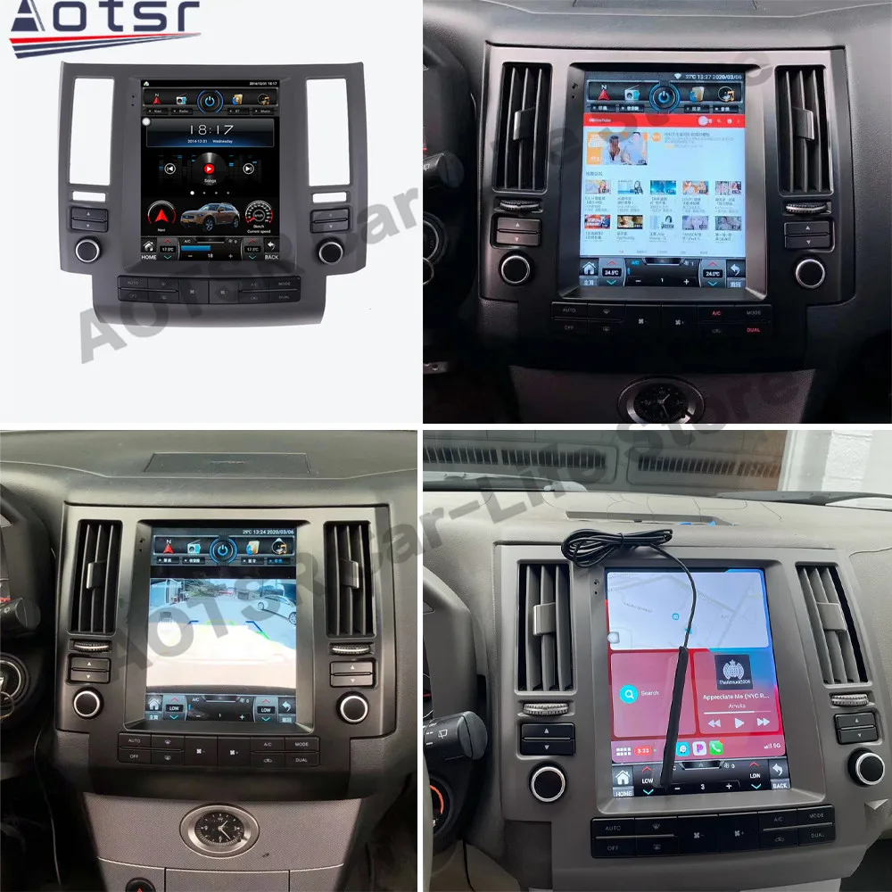 

256GB Car Radio 1 Din Android 12 Tesa- For Infiniti FX35 FX45 2003 2004 2005 2006 GPS Navi Multimedia Video Player Auto Stereo