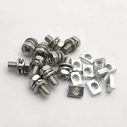 Juego de 10 tuercas y tornillos universales para terminales de batería de motocicleta, Scooter, ATV, Dirt Bike, M5x10mm, M6x12mm, 4Ah, 5Ah, 6AH, 7Ah