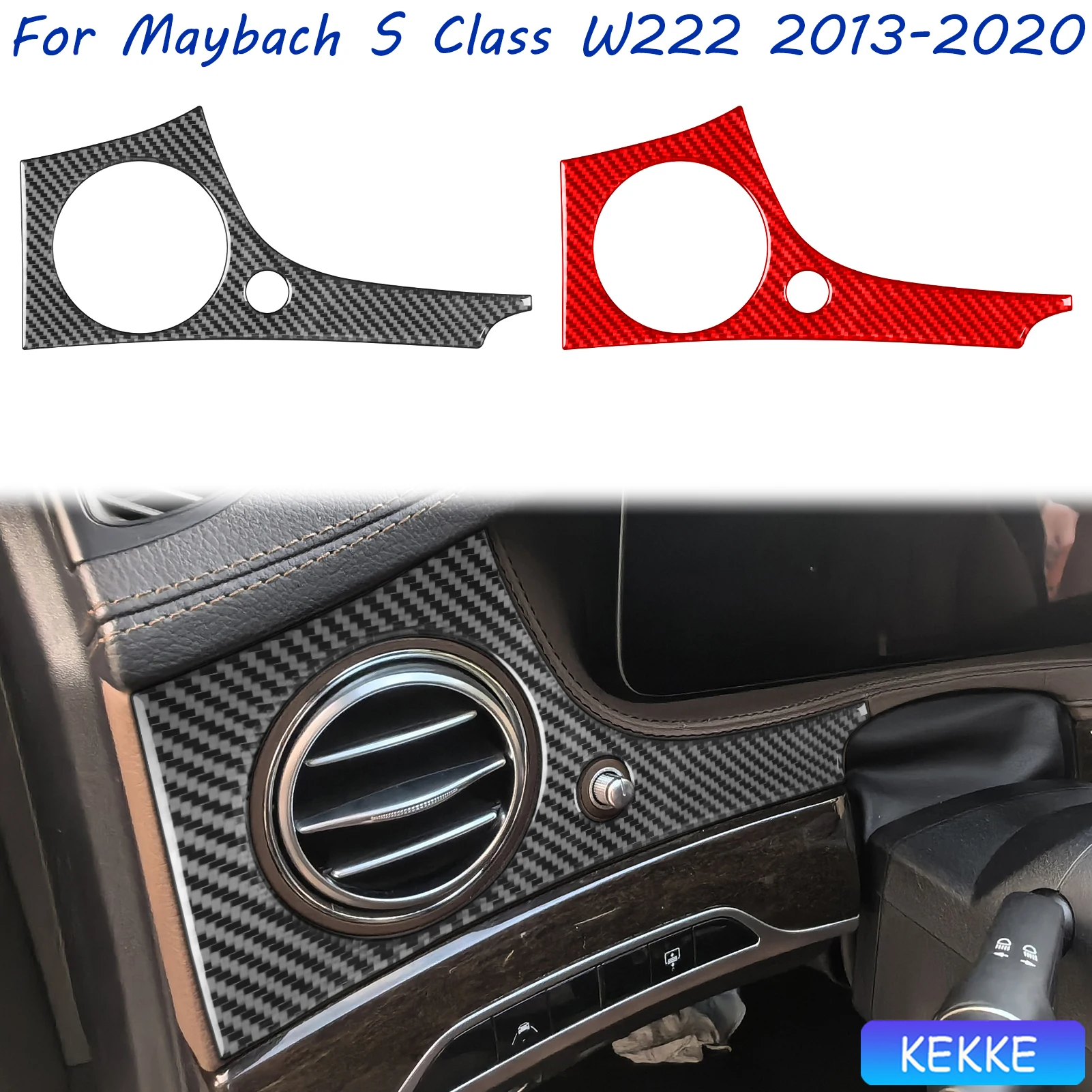 

For Mercedes Benz Maybach S Class W222 2013-2020 Auto Main Driving Air Outlet Carbon Fiber Decorative Car Accessory Stickers