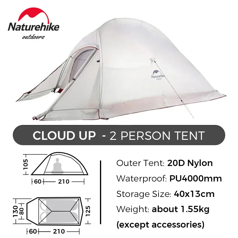 Naturehike Cloud Up 2 Person Tent Outdoor Camping Tent Ultralight