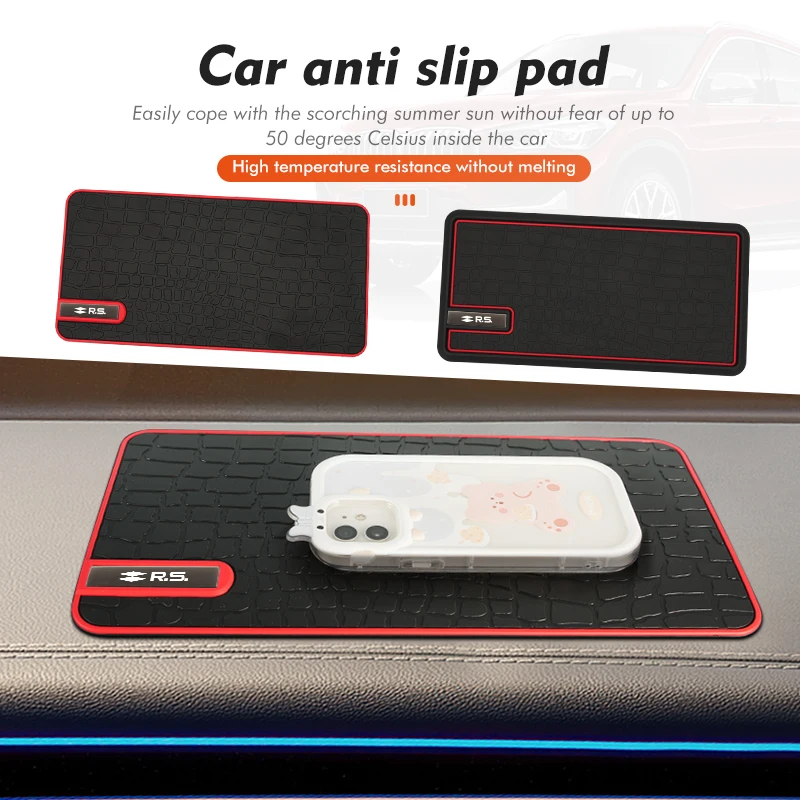 

Car Logo Non-Slip Pad PVC Dashboard Phone Anti-Slip Mat Storage Pad For Renault RS Clio Scenic Logan Megane Koleos Sandero