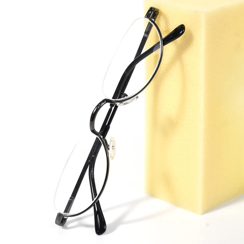 Grauer Rahmen, Vintage-Rund-Lesebrille für Herren, runder Halbrahmen, Damen-Anti-Blaulicht-Brille mit Federscharnier +125+175+225