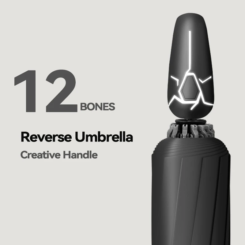 Reverse Umbrella Windproof Strong Big Size Folding Automatic Umbrella Woman Creative Foldable Large Umbrella Rain Waterproof