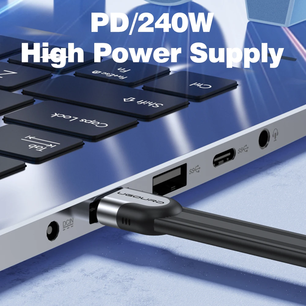 UGOURD Thunderbolt 4 USB4 Cable 40Gbps 240W PD3.1 Fast Charging USB-C to USB-C Cable 8K High Speed Data Transfer Cord 0.15m-1.5m