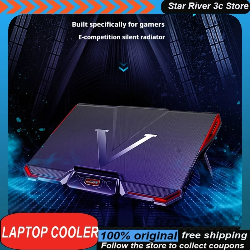 Coolcold Ice Devil ⅱ Laptop Cooler Stand Five Cooling Exhaust Fan Plates Silent Design Gaming Laptop Cooling Accessories