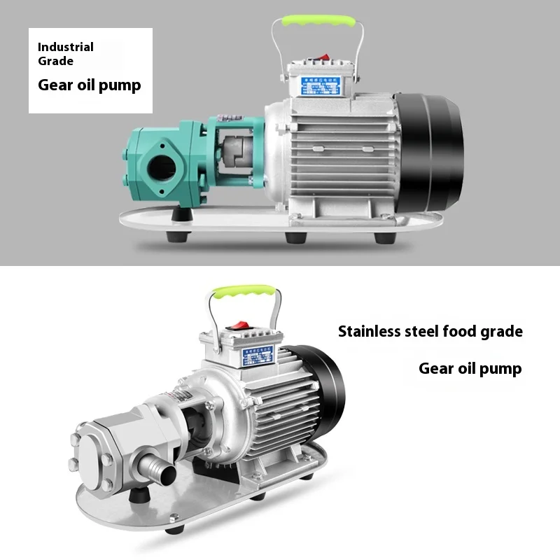 High Viscosity Self-Priming Gear Pump Food Grade Stainless Steel for Engine Oil Diesel Hydraulic Oil Transfer Low Pressure