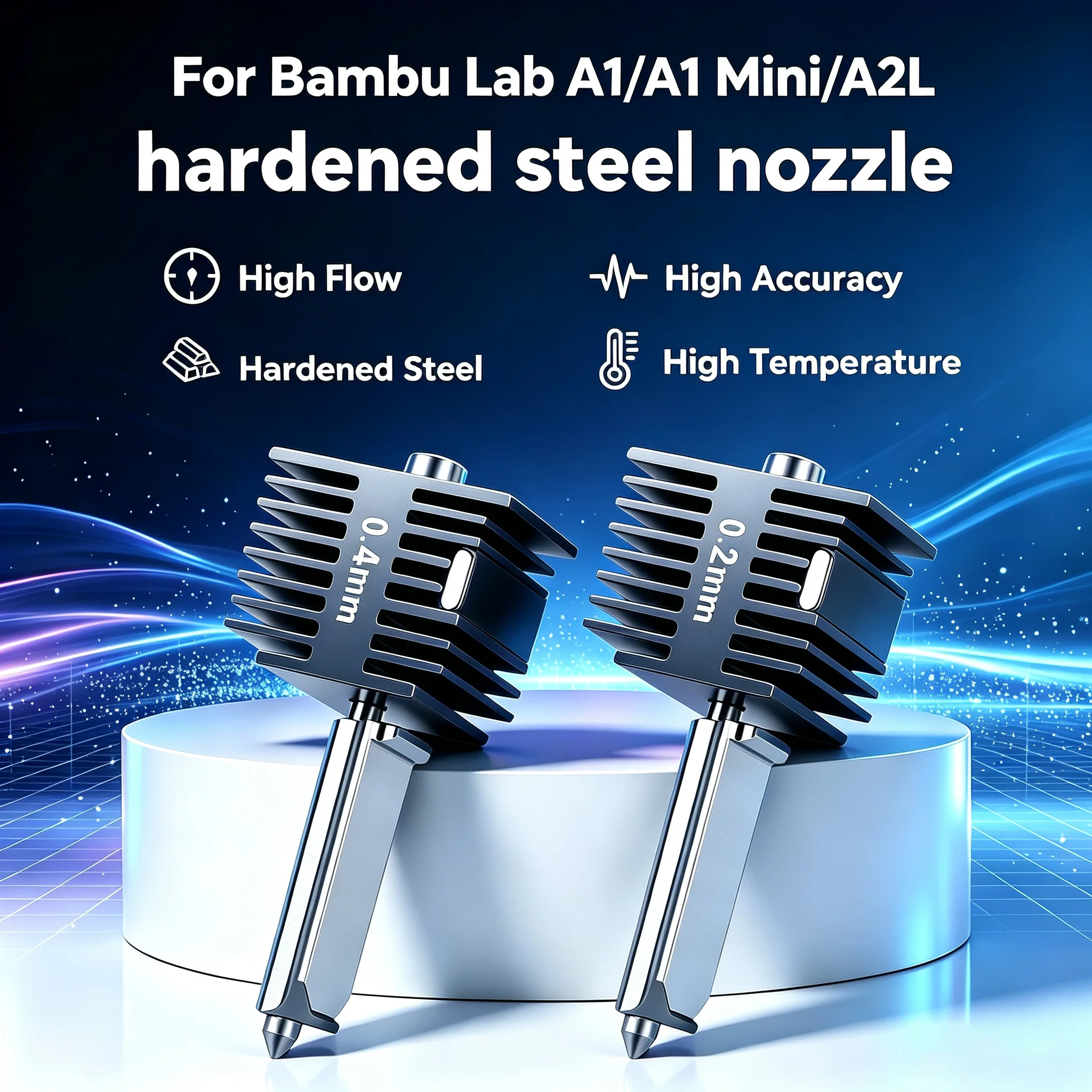 Upgraded All-in-one Hotend Kit Hardened steel Nozzle 3D Printer Part For Bambu Lab A2L/A1/A1 Mini Fast Speed Hot End Assembly