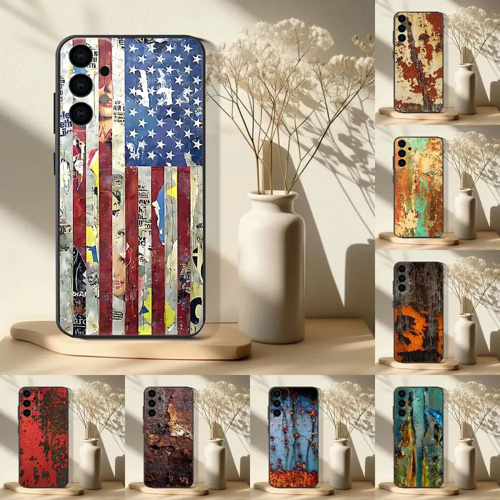 

Retro Industrial Style Rusty Phone Case For Samsung S25,S24,S21,S22,S23,S30,Ultra,S20,Plus,Fe,Lite,Note,10,9,5G Black Cover