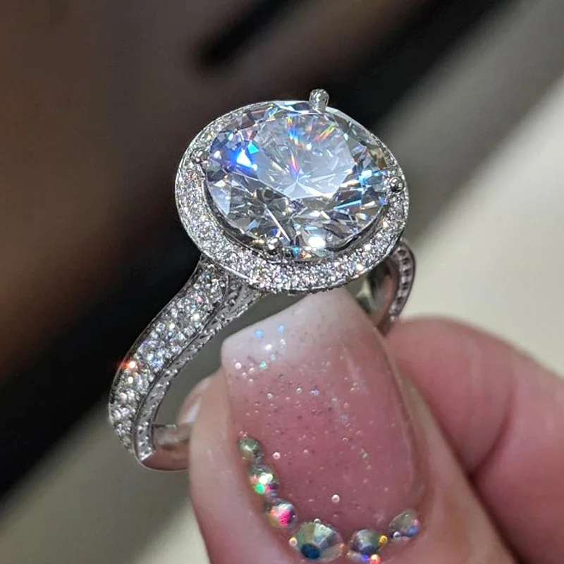 CAOSHI Elegant Lady Luxury Wedding Band Bright Zirconia Proposal Ring for Women Graceful Gorgeous Finger Accessories for Party