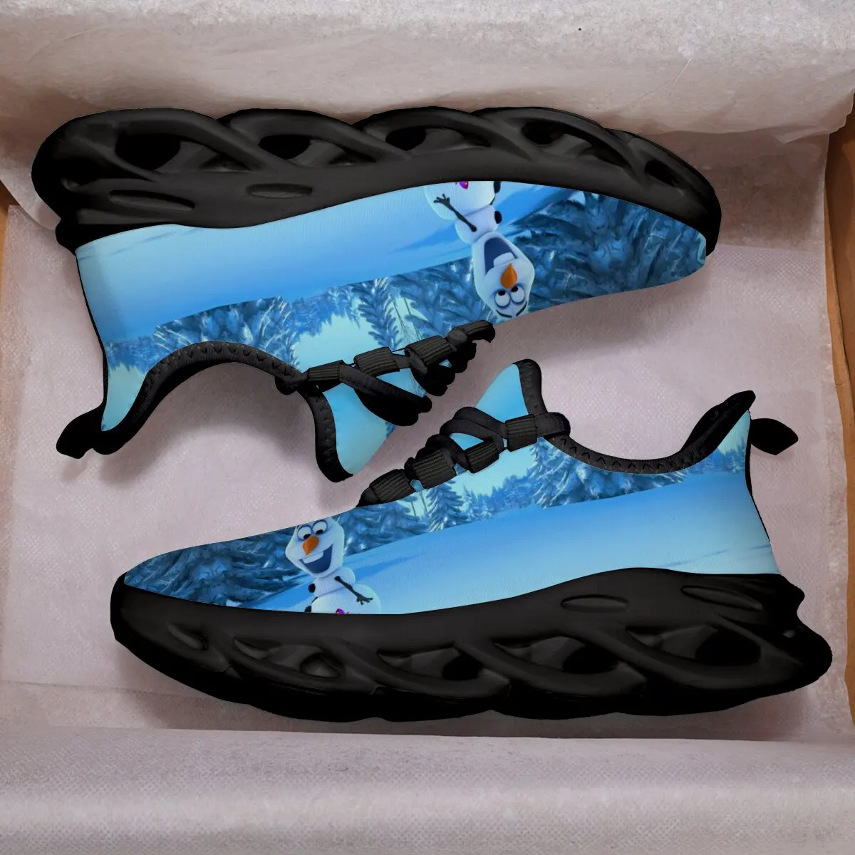 Frozen Kids Tennis Sneakers Children Running Girls Pu Leather Shoes Princess Anna Elsa Pink White Breathable Hook & Loop Boy