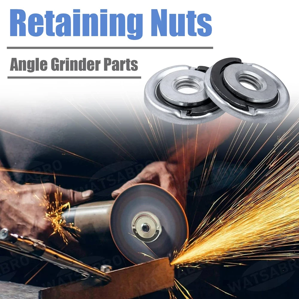 1pcs M14 Replacement Fixing Cutting Discs Angle Grinder Quick Release Self-Locking Grinder Pressing Plate Flange Nut Power Chuck