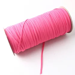 100y 6mm Soft Elastic Band Flat Color Spandex Hanging Ear Rope Clothing Home Textile Sewing Supplies DIY Handmade Accessories