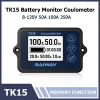 8-120V 50A/100A/350A TK15 Battery Monitor Coulometer Battery Capacity Tester for Equipment E-bike/Balance Car/Cleaning Machine