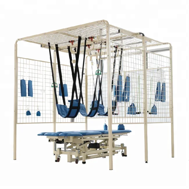 Suspension frame of physiotherapy equipment and electrotherapy table