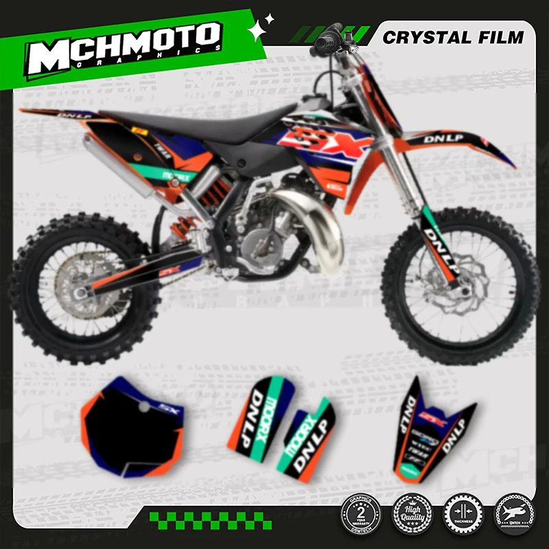 

MCHMFG для KTM 2009-2015 SX65 мотоциклетная графика фоновая наклейка наборы наклеек номер имя на заказ