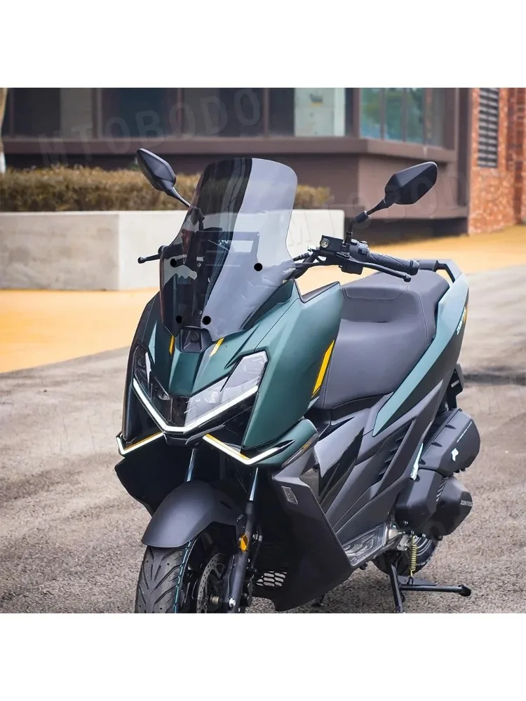 DLA MOTOCYKLA ZONTES 125X 150X: Szyba przednia, deflektor wiatru, estetyczny, przezroczysty, stylowe akcesoria. — 2