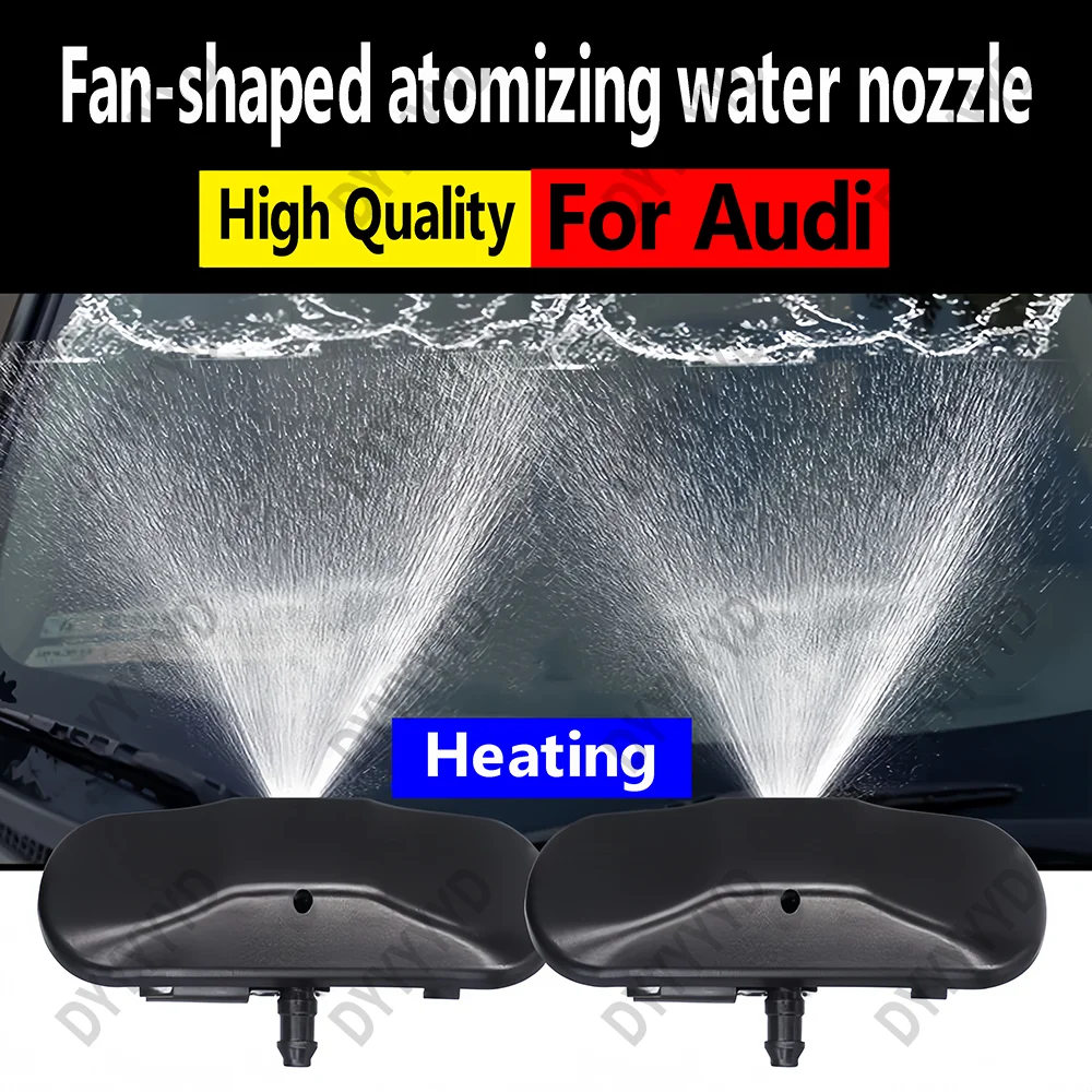 

For Audi A1 A3 A4 B8 A6 C7 C8 A7 C7 A8 Q3 Q5 Q7 Front Windshield Washer Nozzles Jet Heated Windscreen Glass Wiper Spray Nozzles