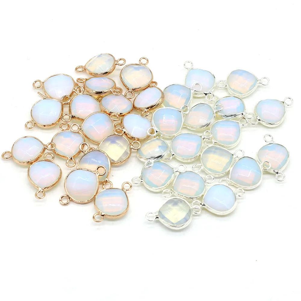 2 قطعة موصلات الحجر الطبيعي الدهون قطرة الماء قلادة جالبة للحظ DIY بها بنفسك النساء الرجال قلادة أساور مجوهرات صنع الملحقات