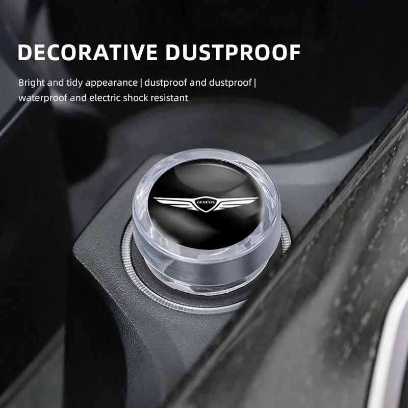 

Car Cigarette Lighter Dust Cover Dustproof Decoration Cap For Genesis G80 GV70 GV80 GV60 G70 Essentia Neolun G90