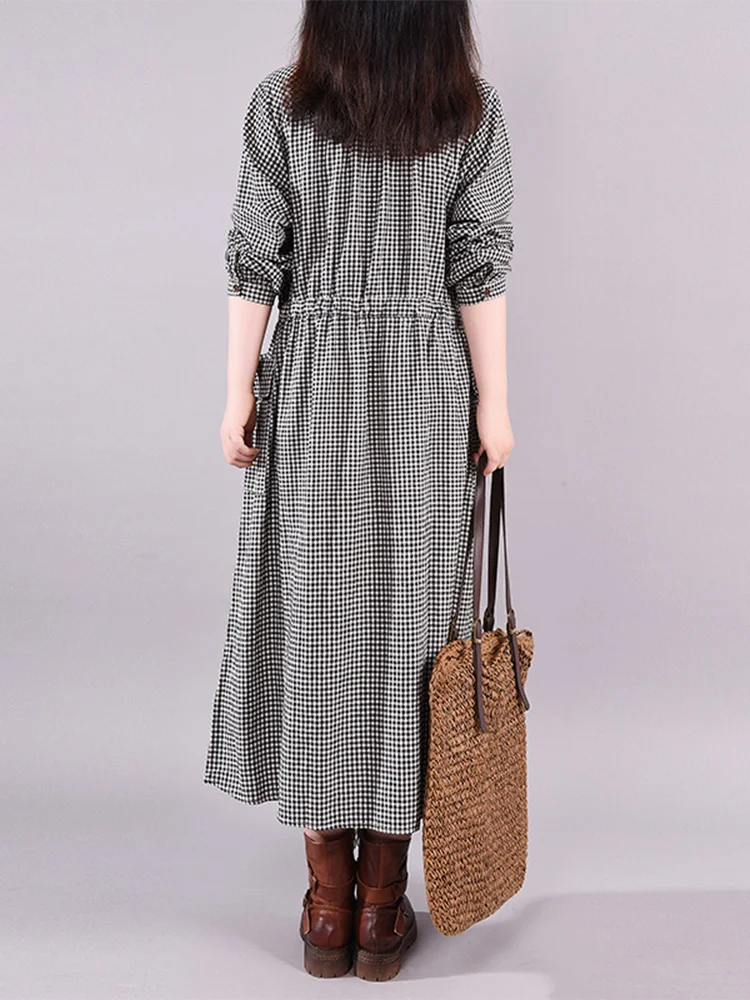Robe Vintage à carreaux avec p - Summer Clothing Drawing avis et prix