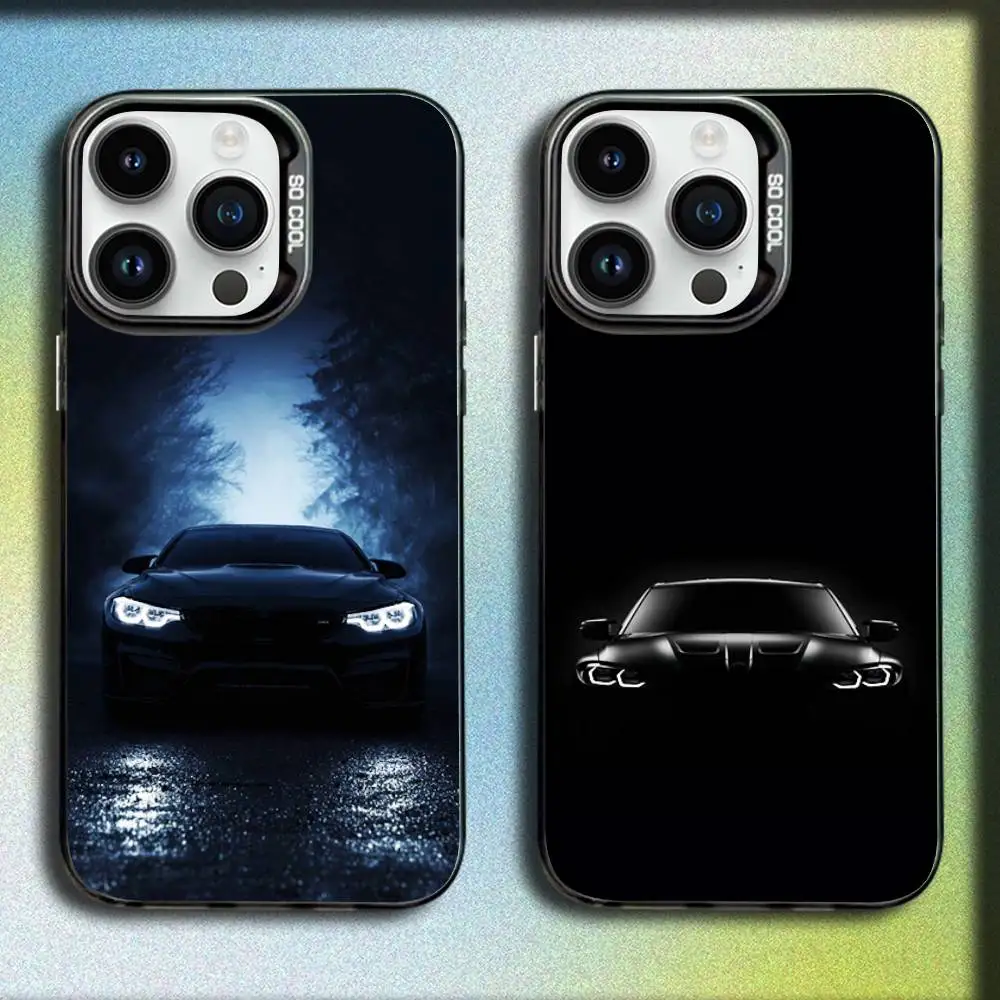 

S-Super Car Phone Case For iPhone 17,16,15,14,13,12,11,Pro,Max,Plus,E,SE4,Air,Mini Black IMD Box