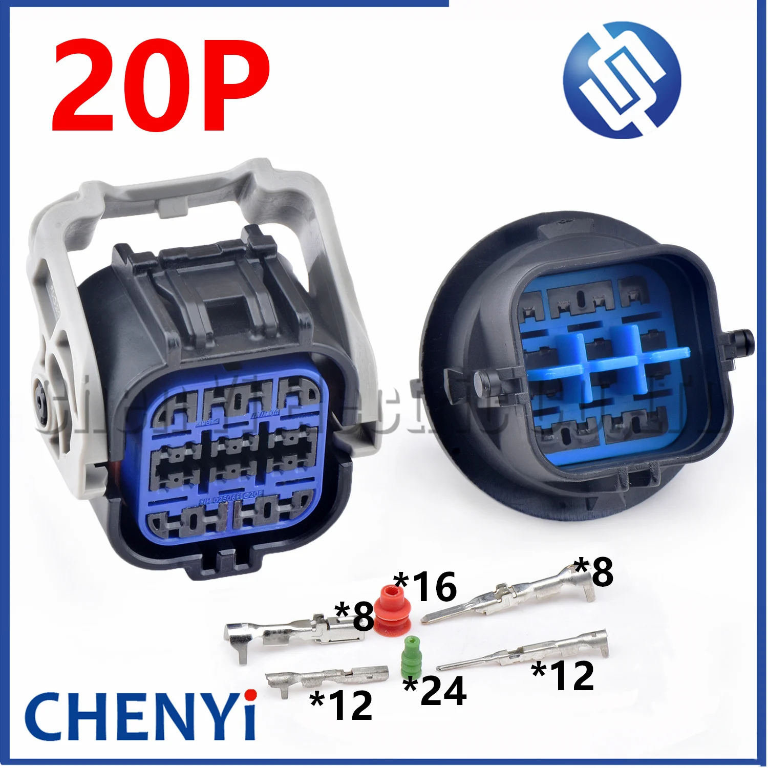 20 Pin Auto waterproof connector Car light LED headlight Plug CY20021-0.6/1.5F CY20021-0.6/1.5M For Hyundai Elantra Sonata Kia