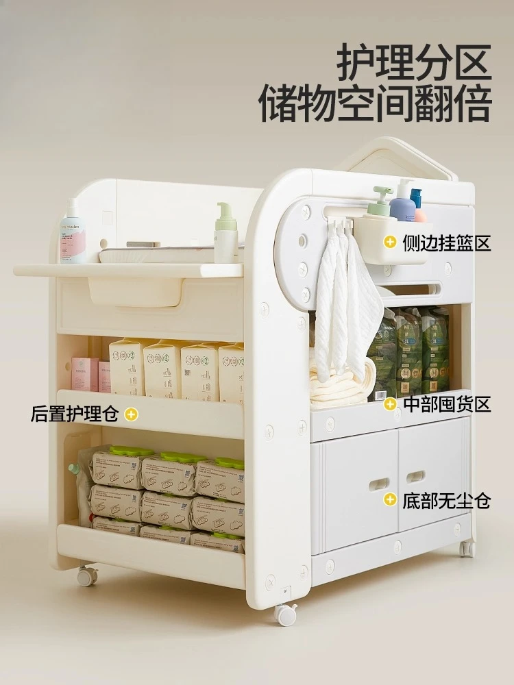 طاولة حفاضات للعناية بالطفل لحديثي الولادة، حفاضات متنقلة متعددة الوظائف لتغيير حمام الطفل