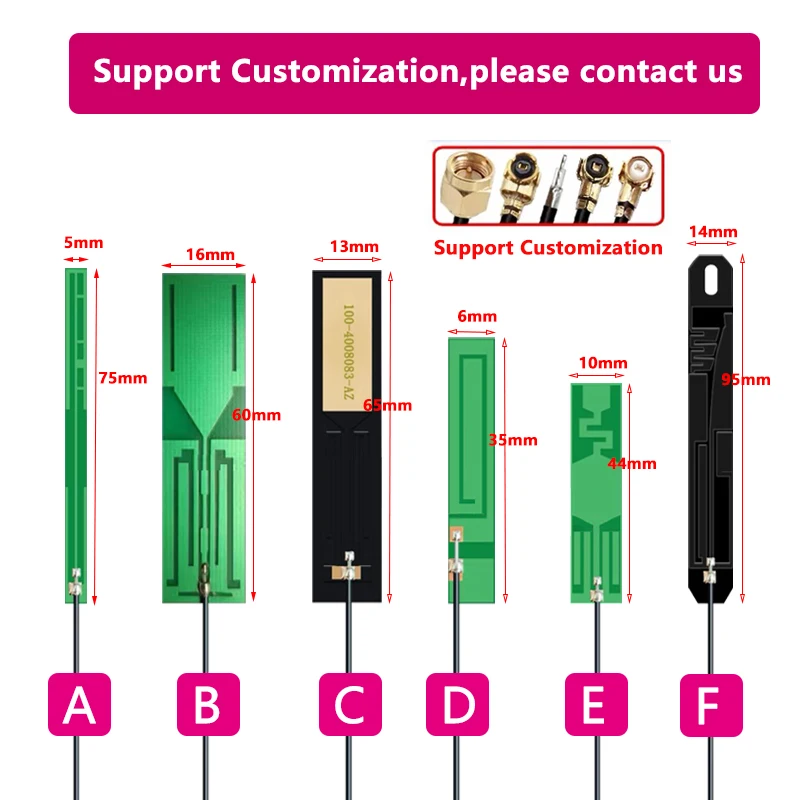 10pcs 4G 3G GSM LTE PCB Embedded Antenna for Communication Antenna High Gain 8dbi Omni FPC Aerial Module Motherboard