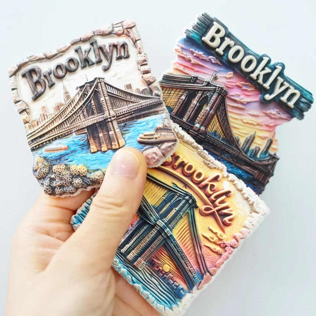 

1pc, Brooklyn Bridge Fridge Magnets, New York Attractions Fridge Magnets, USA Attractions Fridge Magnets, USA Travel Fridge Magn