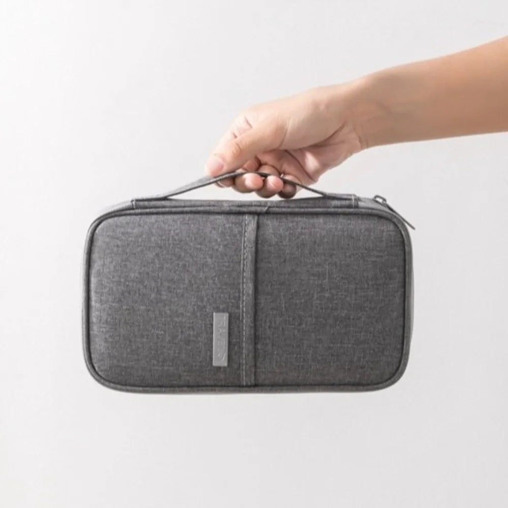 

Однотонная сумка для паспорта, держатель для карт, вместительный дорожный кошелек, многофункциональная портативная сумка для хранения карт, дорожные аксессуары