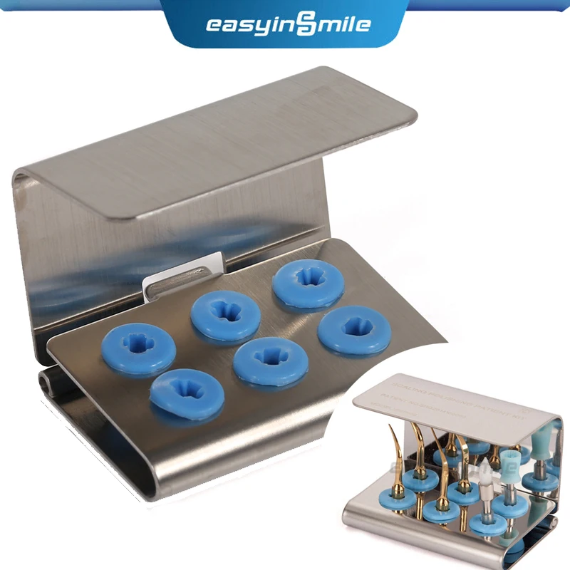 

Easyinsmile Dental Ultrasonic Scaler Piezo Tip Holder Box 6 Hole Fit EMS/NSK/WOODPECKER Sterilize